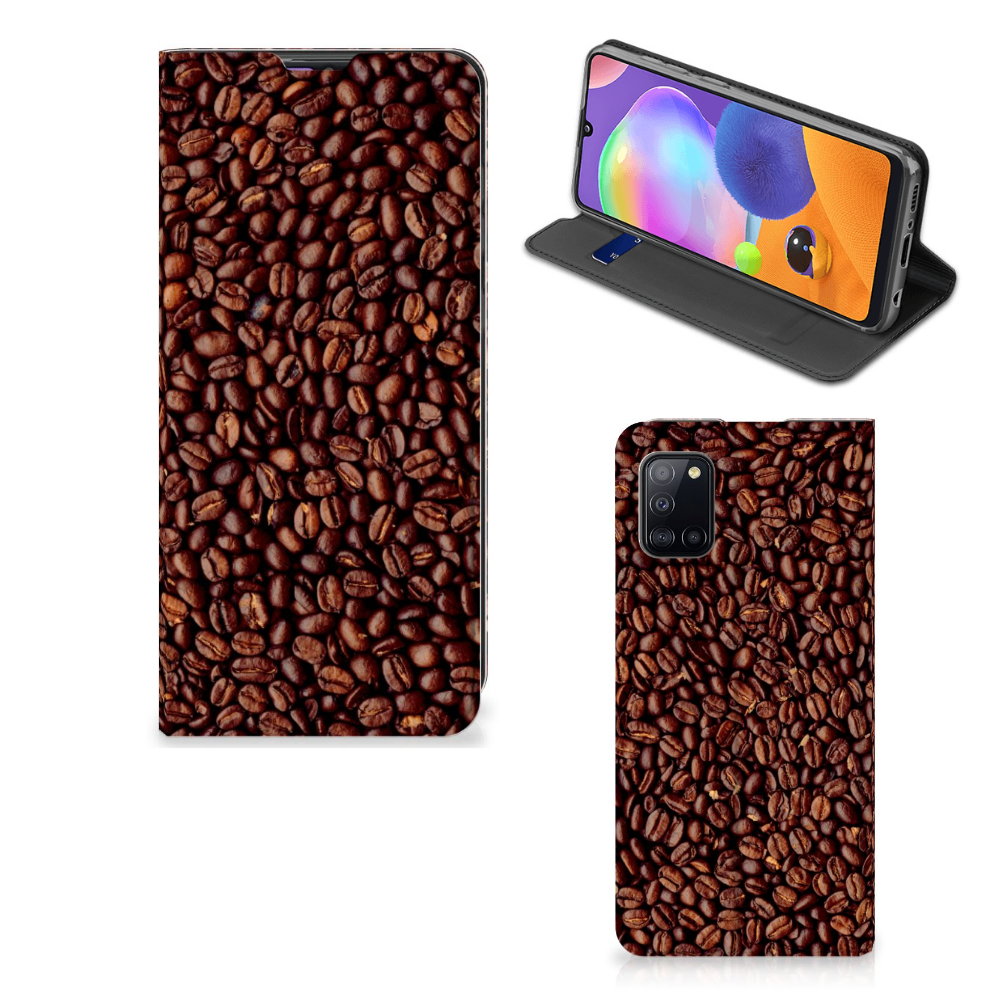 Samsung Galaxy A31 Flip Style Cover Koffiebonen - B2C Telecom