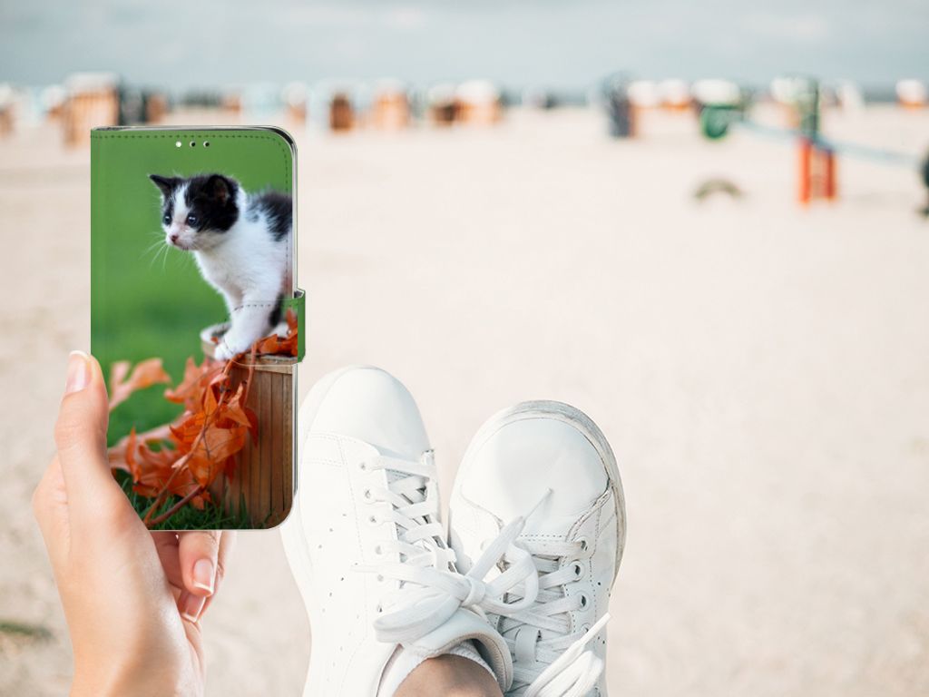 Motorola Moto G7 | G7 Plus Telefoonhoesje met Pasjes Kitten