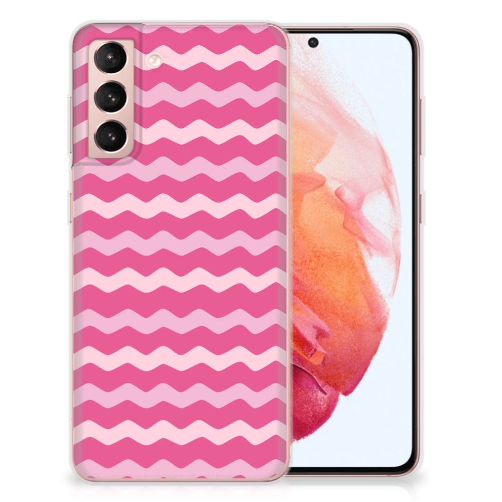 Samsung Galaxy S21 TPU bumper Waves Pink