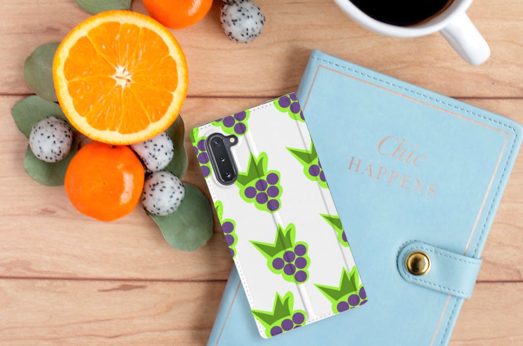 Samsung Galaxy Note 10 Flip Style Cover Druiven