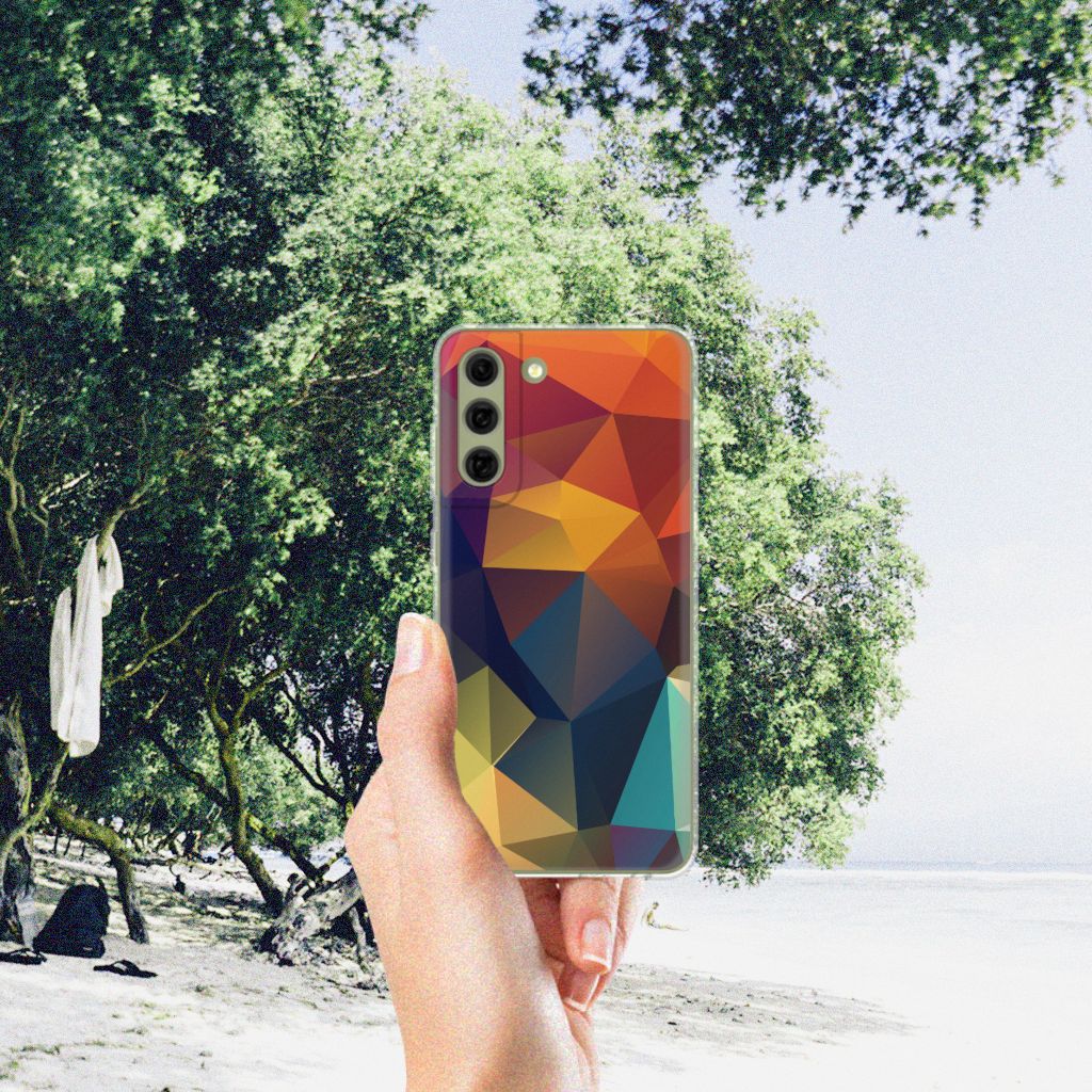 Samsung Galaxy S21FE TPU Hoesje Polygon Color B2C Telecom