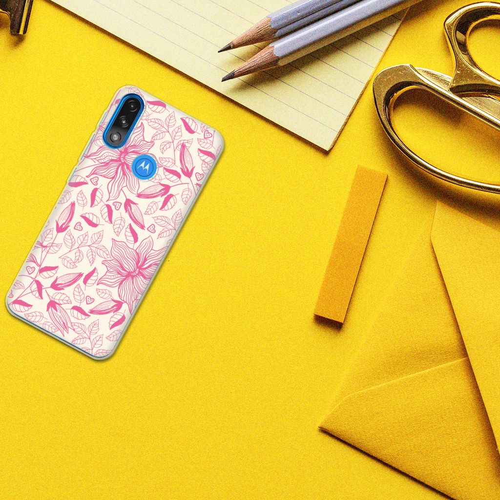 Motorola Moto E7/E7i Power TPU Case Pink Flowers B2C Telecom
