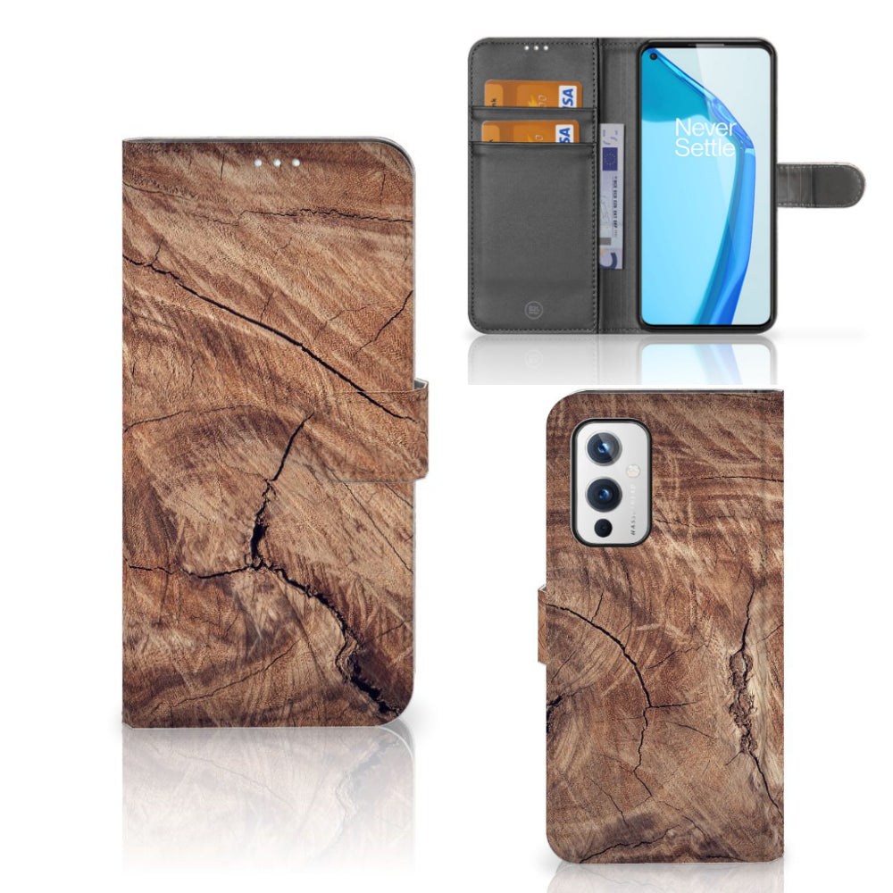OnePlus 9 Book Style Case Tree Trunk