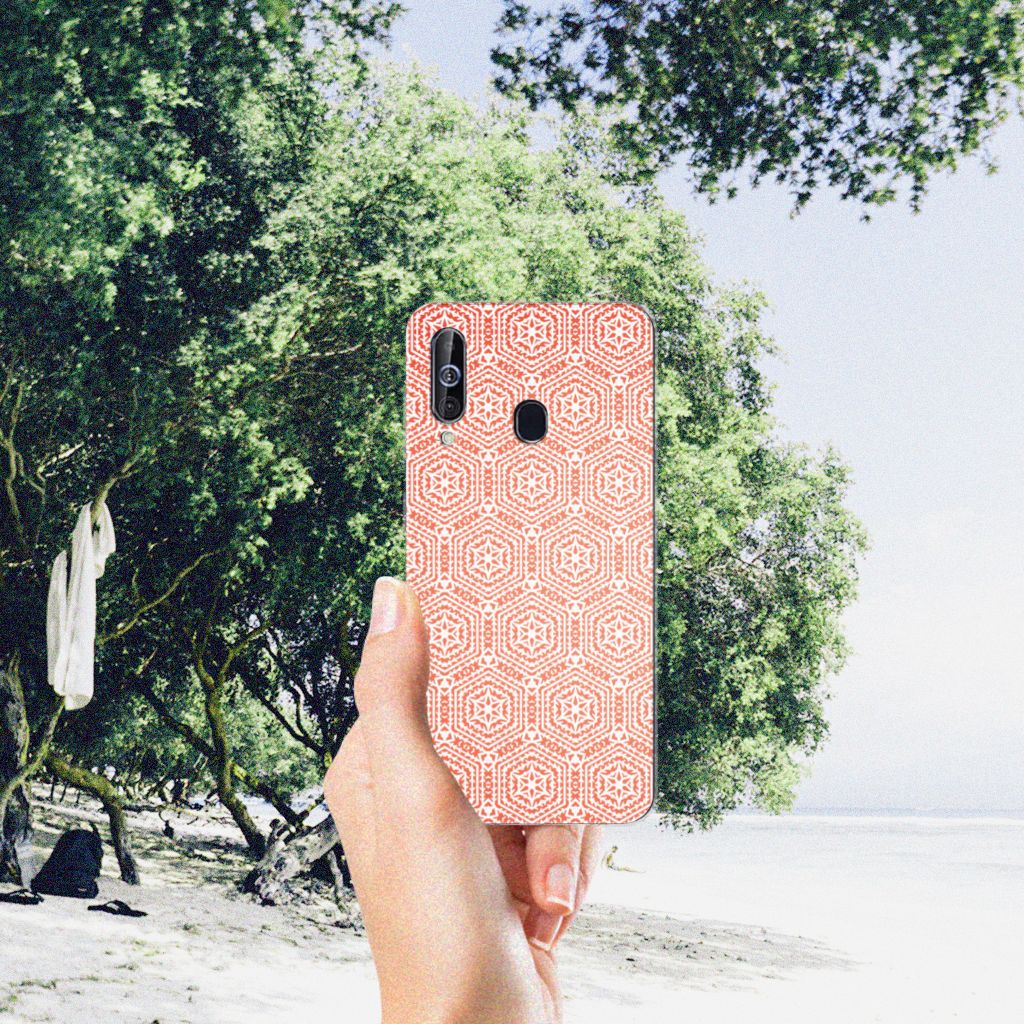 Samsung Galaxy A60 TPU bumper Pattern Orange