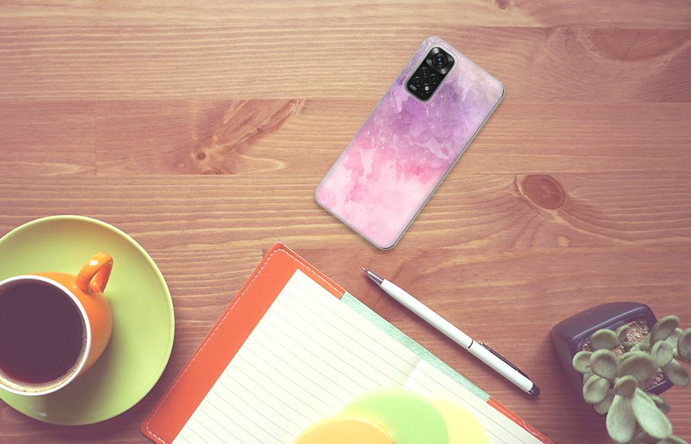 Hoesje maken Xiaomi Redmi 10 | Redmi Note 11 4G Pink Purple Paint B2C Telecom