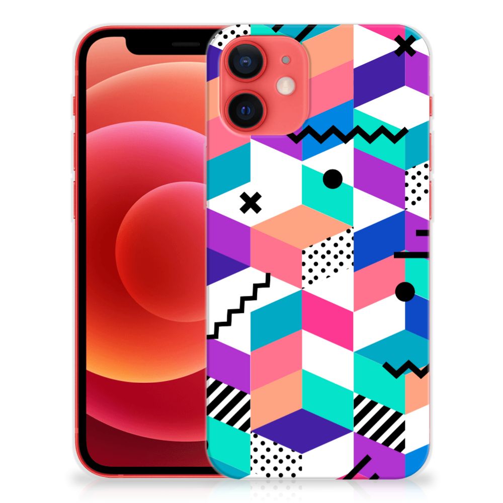 iPhone 12 Mini TPU Hoesje Blokken Kleurrijk B2C Telecom