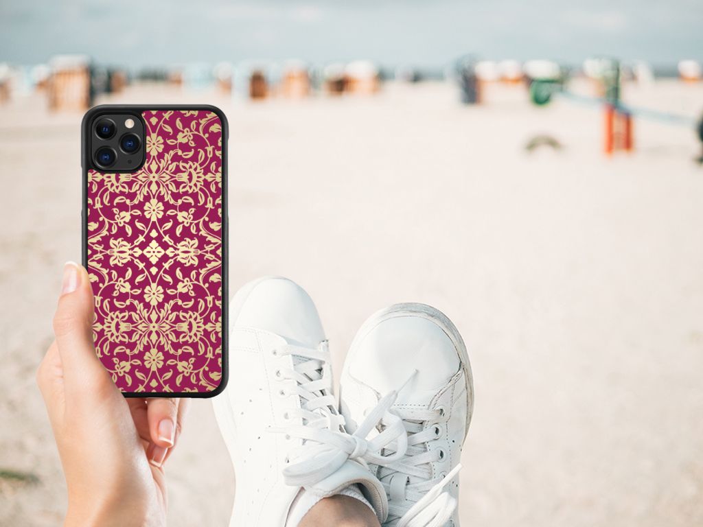 Hoesje TPU Apple iPhone 11 Pro Max Barok Pink