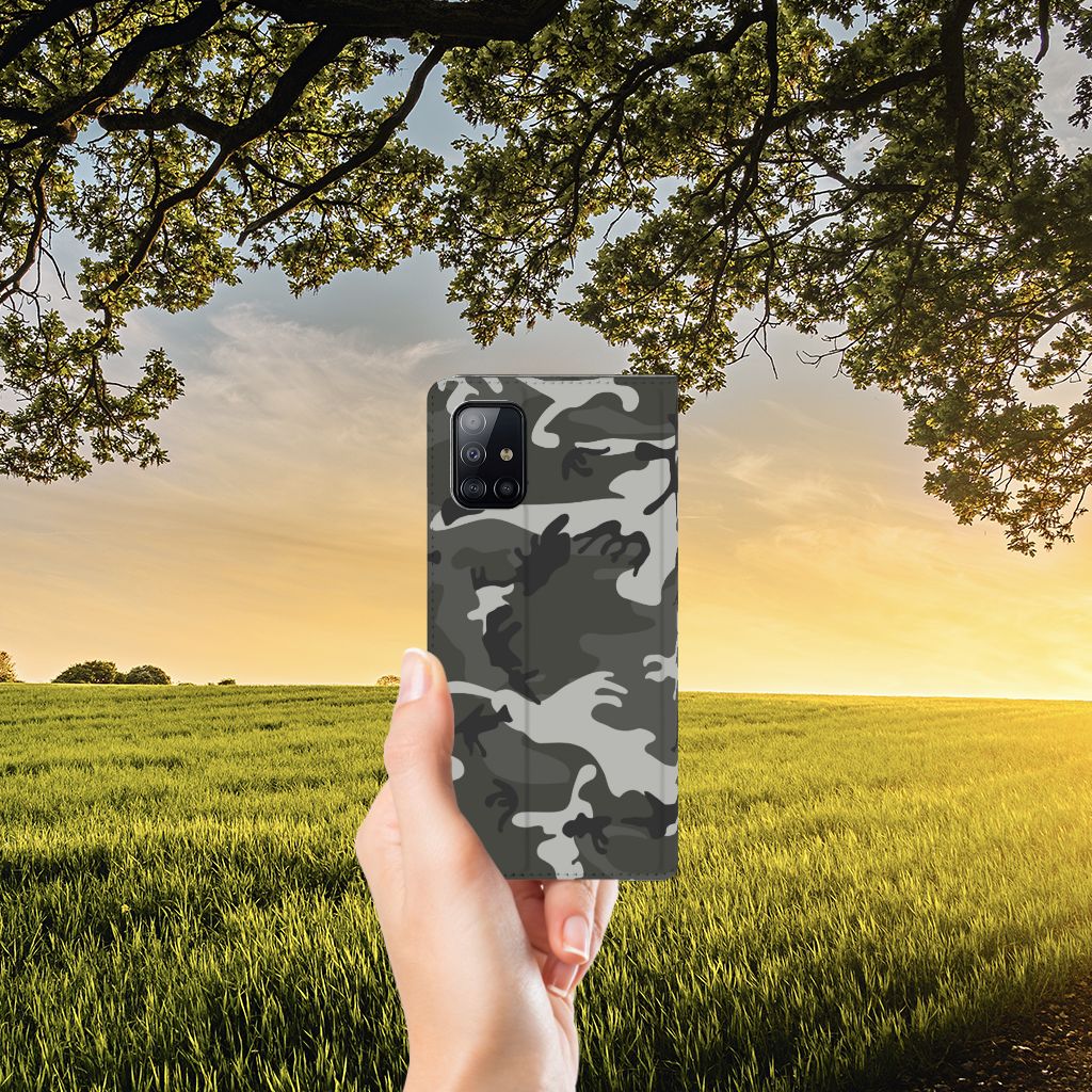Samsung Galaxy A71 Hoesje met Magneet Army Light - B2C Telecom