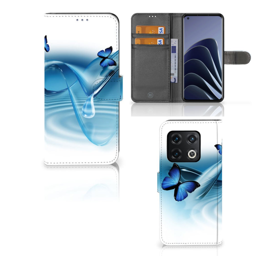 OnePlus 10 Pro Telefoonhoesje met Pasjes Vlinders
