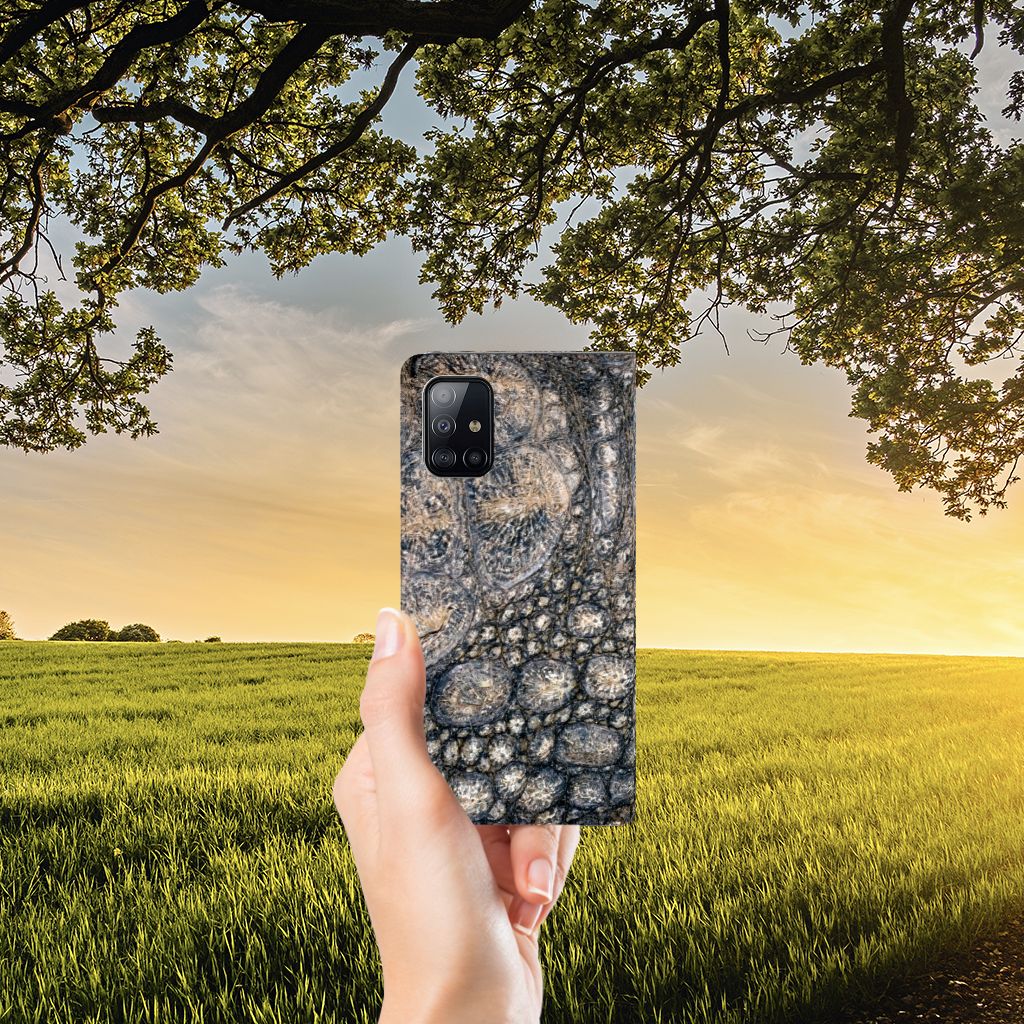 Samsung Galaxy A71 Hoesje maken Krokodillenprint - B2C Telecom
