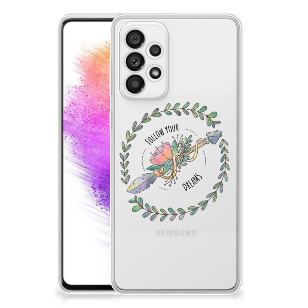 Samsung Galaxy A73 5G Telefoonhoesje met Naam Boho Dreams B2C Telecom