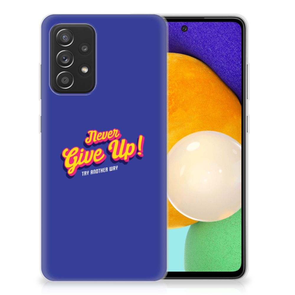 Samsung Galaxy A52 (5G/4G) Siliconen hoesje met naam Never Give Up B2C Telecom