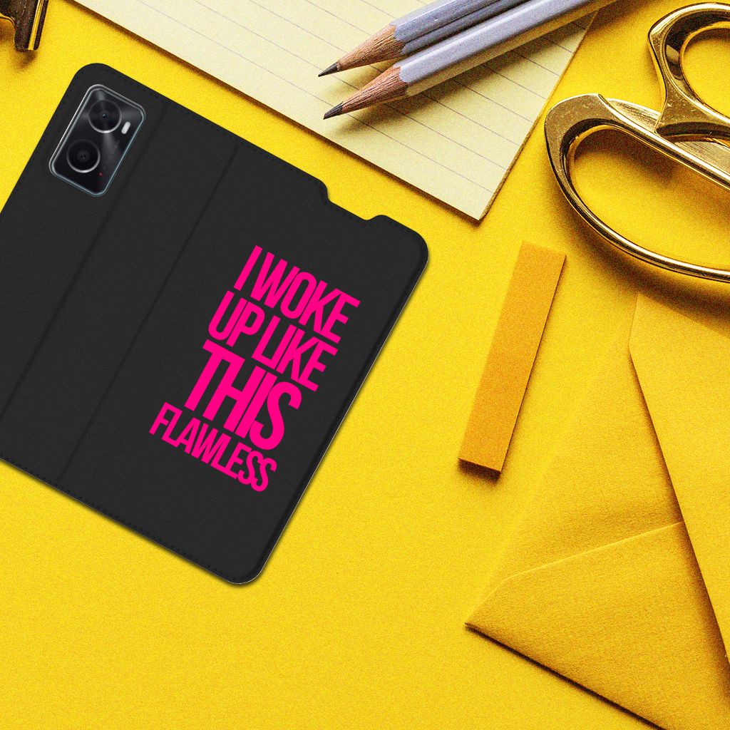 OPPO A96 | A76 Hoesje met tekst Woke Up - Origineel Cadeau Zelf Maken - B2C Telecom