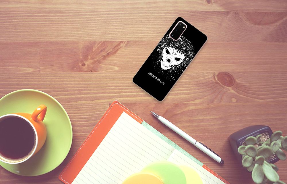 Silicone Back Case Samsung Galaxy S20 Skull Hair B2C Telecom
