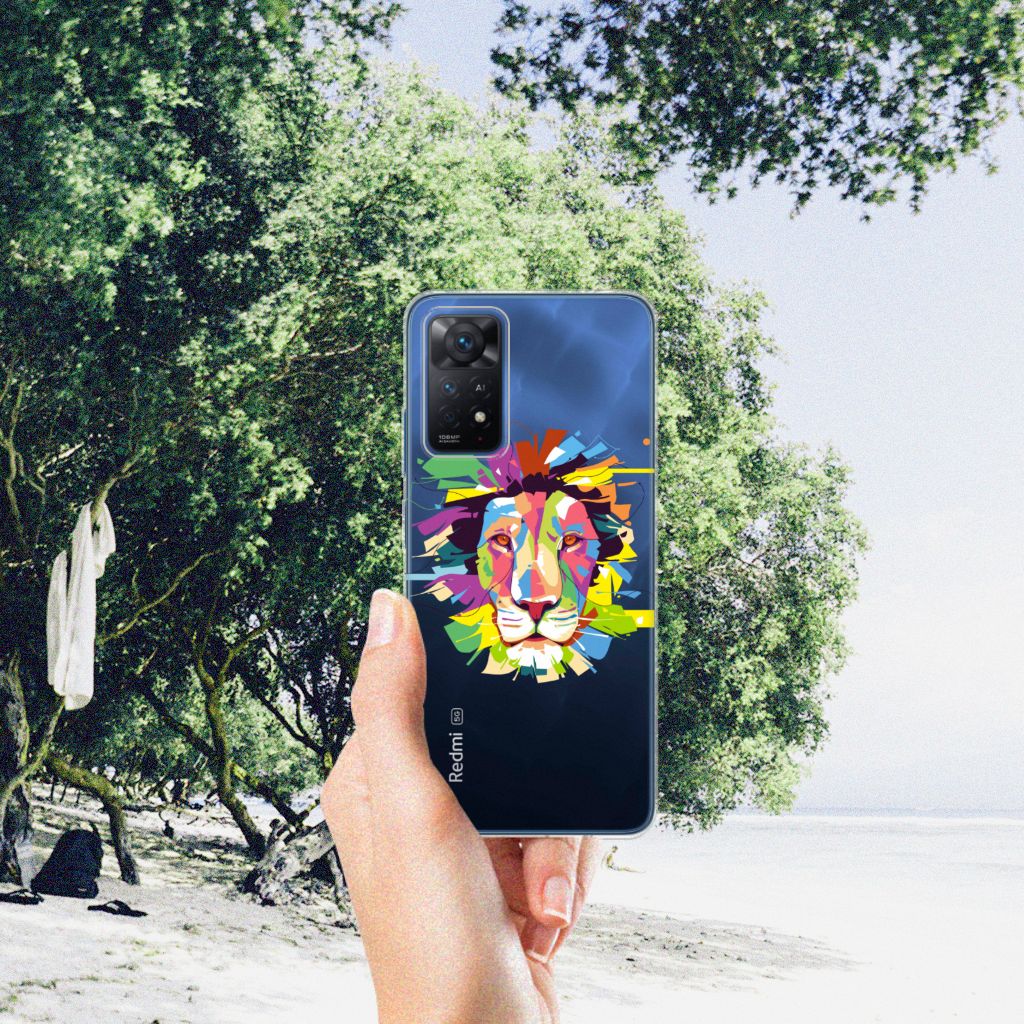 Xiaomi Redmi Note 11 Pro 5G Telefoonhoesje met Naam Lion Color B2C Telecom