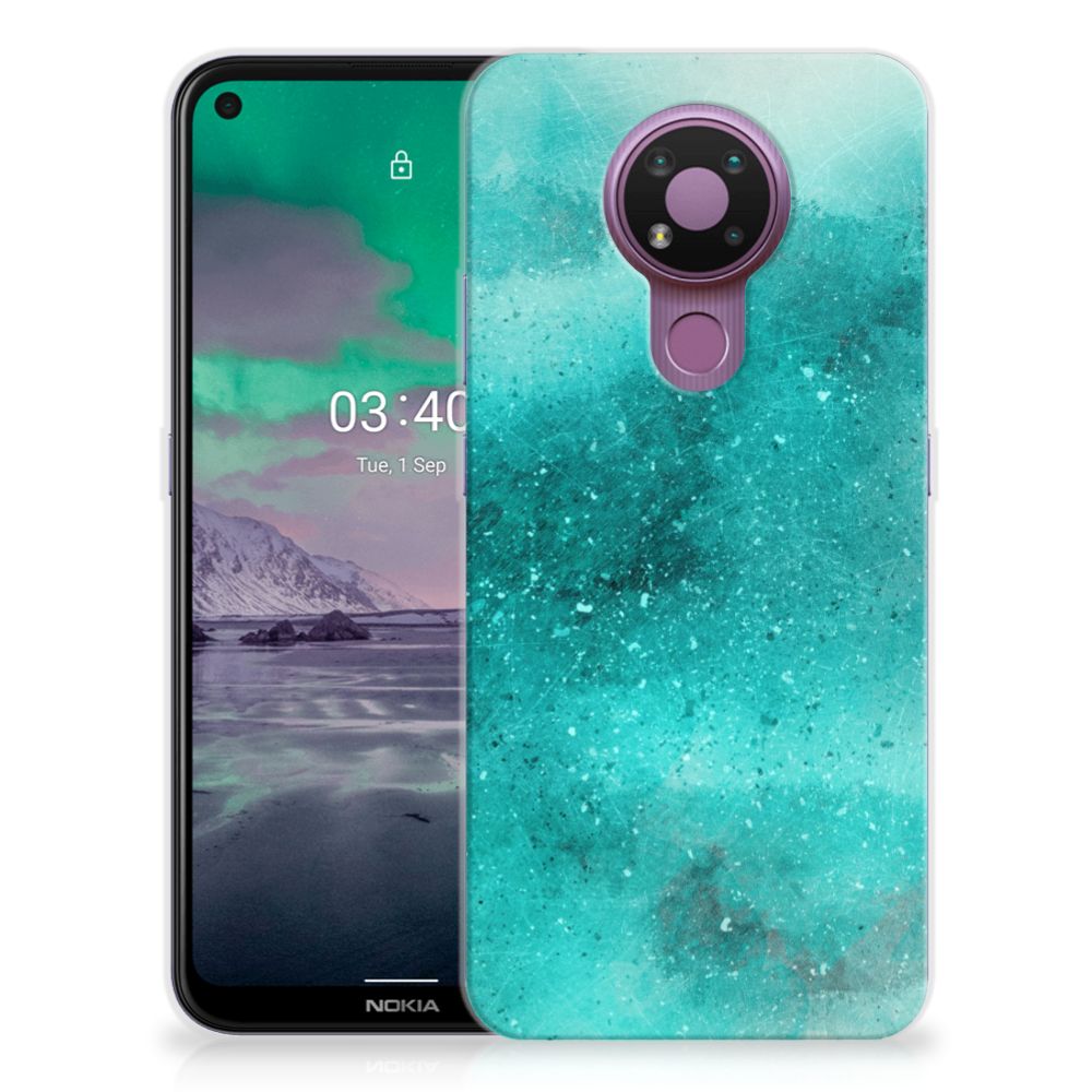 Hoesje maken Nokia 3.4 Painting Blue B2C Telecom