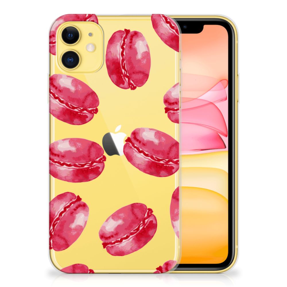 Apple iPhone 11 Siliconen Case Pink Macarons