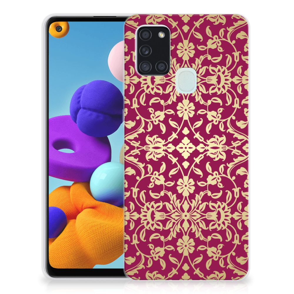 Siliconen Hoesje Samsung Galaxy A21s Barok Pink B2C Telecom