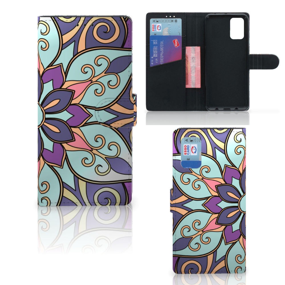 Samsung Galaxy A02s | M02s Hoesje Purple Flower