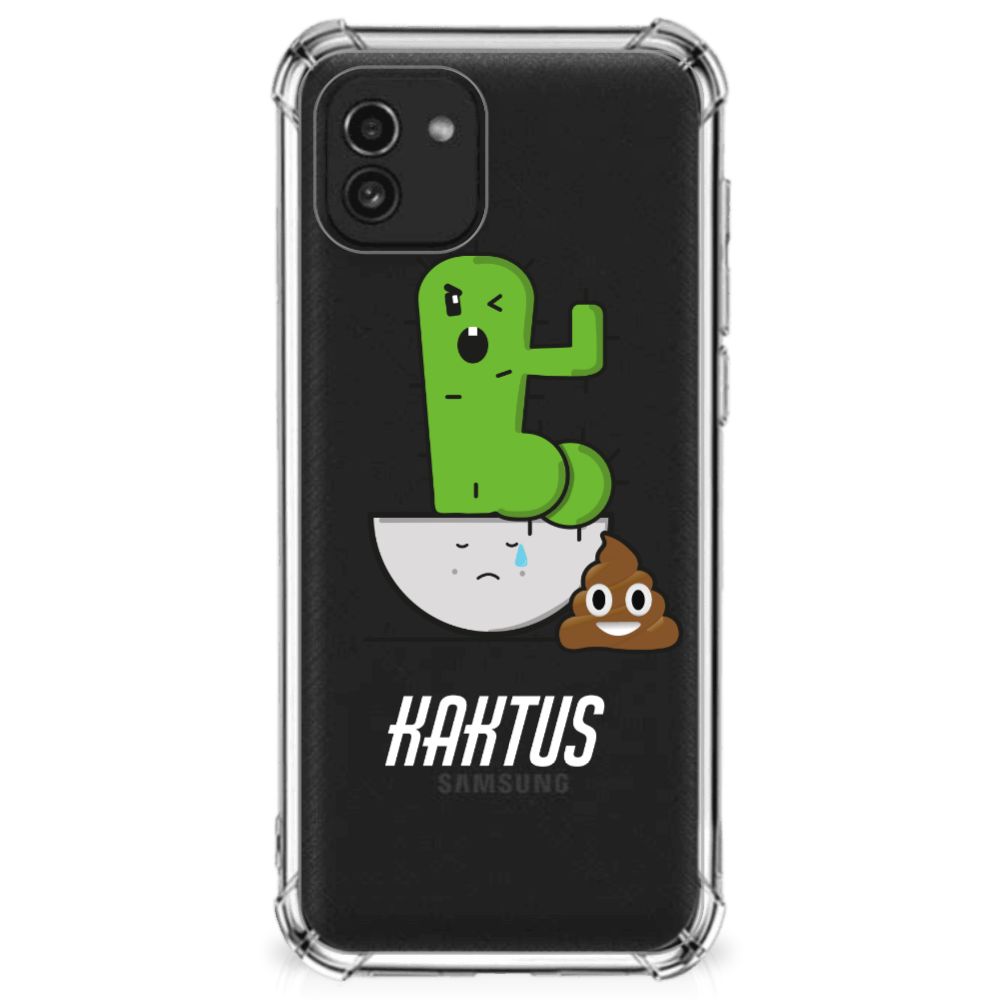 Samsung Galaxy A03 Stevig Bumper Hoesje Cactus Poo