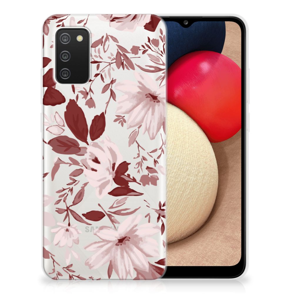 Hoesje maken Samsung Galaxy A02s Watercolor Flowers B2C Telecom