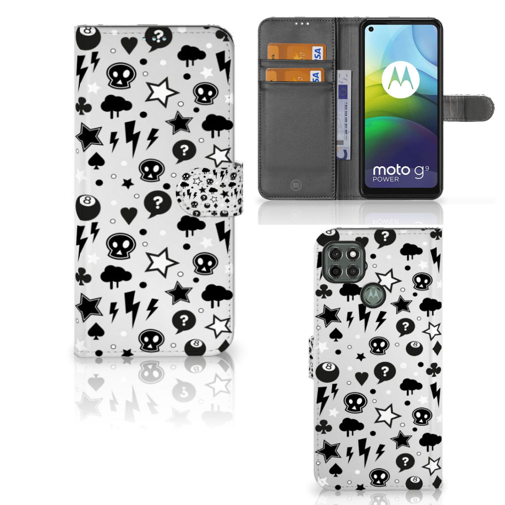 Telefoonhoesje met Naam Motorola Moto G9 Power Silver Punk