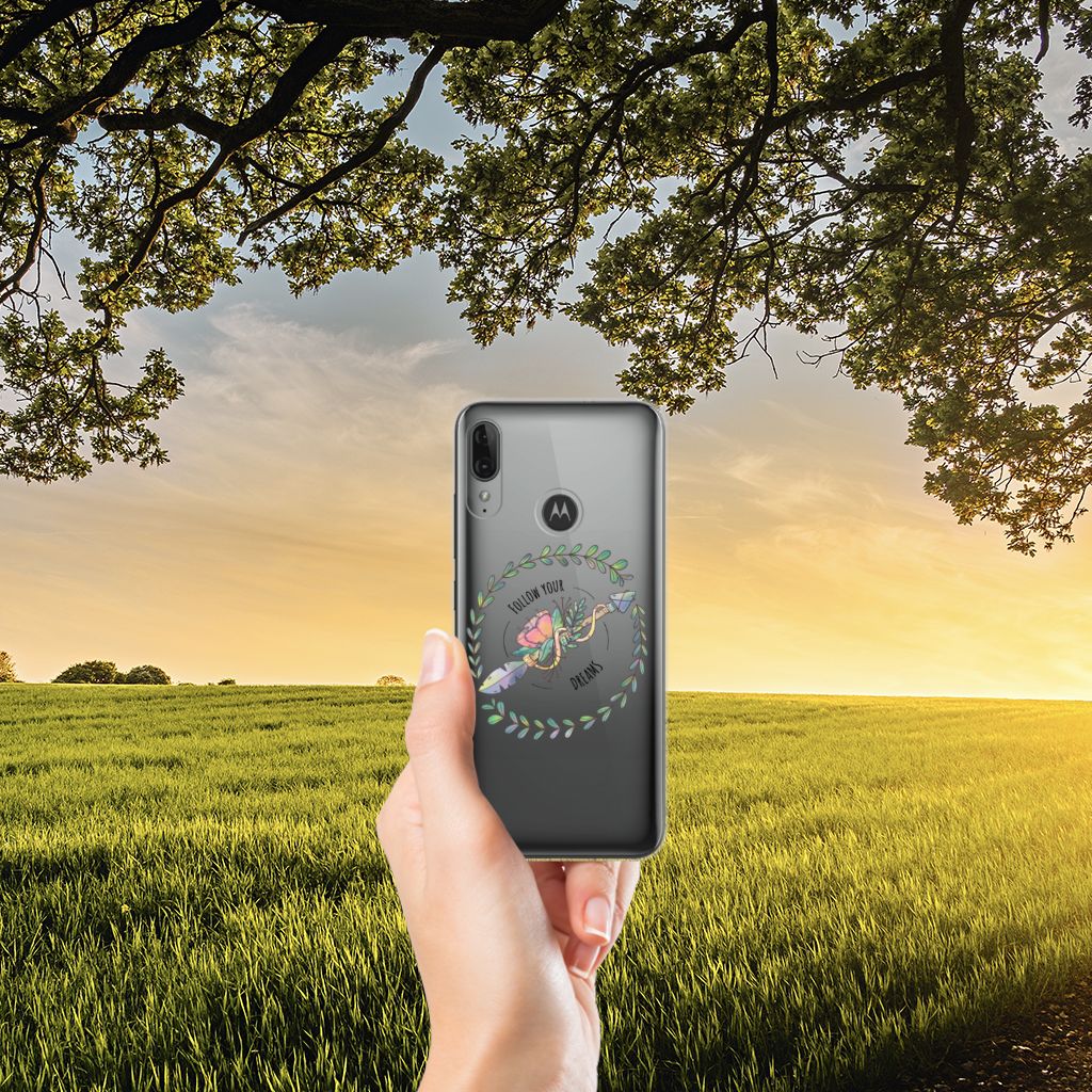 Motorola Moto E6 Plus Telefoonhoesje met Naam Boho Dreams