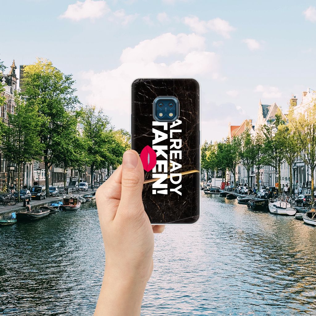 Nokia XR20 Siliconen hoesje met naam Already Taken Black