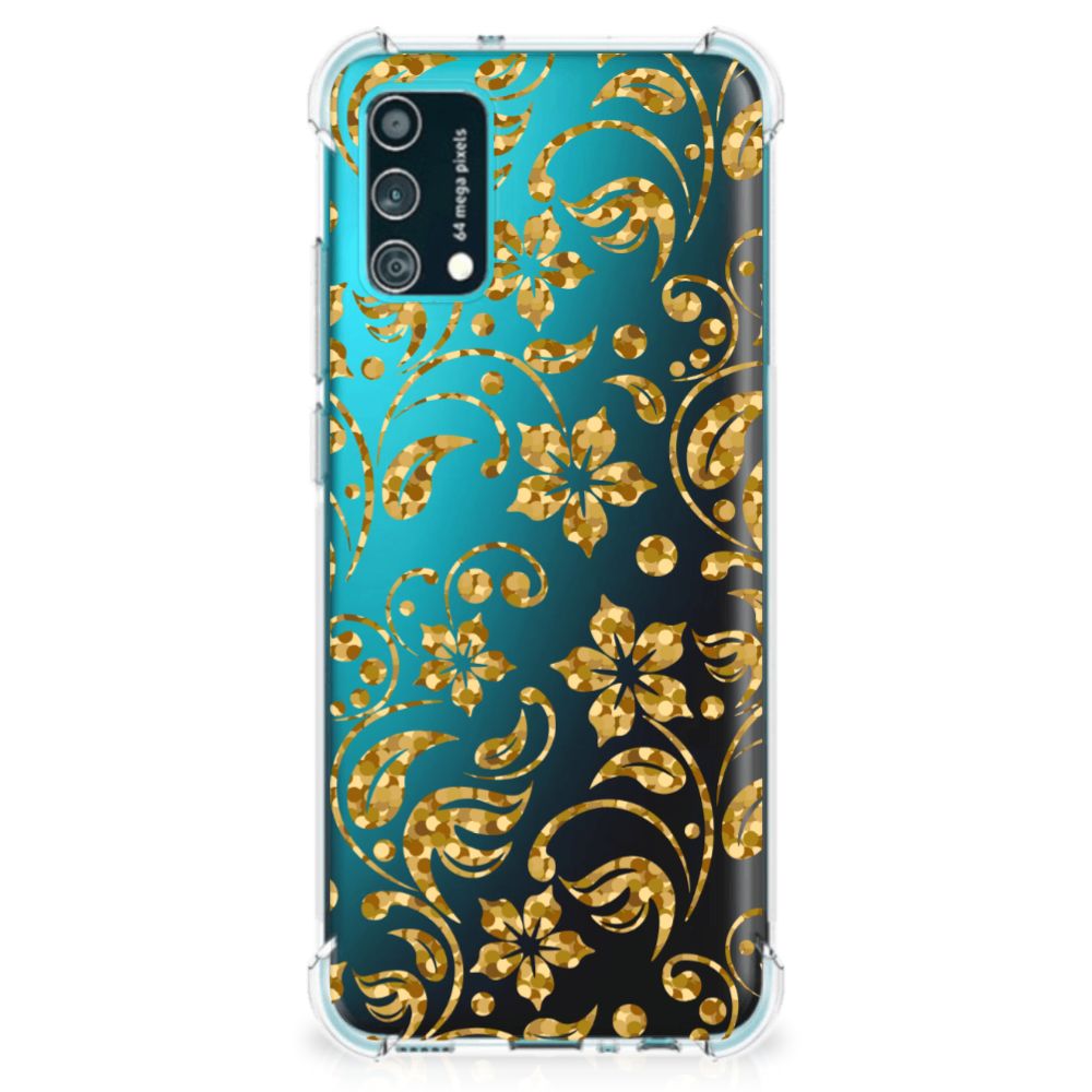 Samsung Galaxy M02s | A02s Case Gouden Bloemen B2C Telecom
