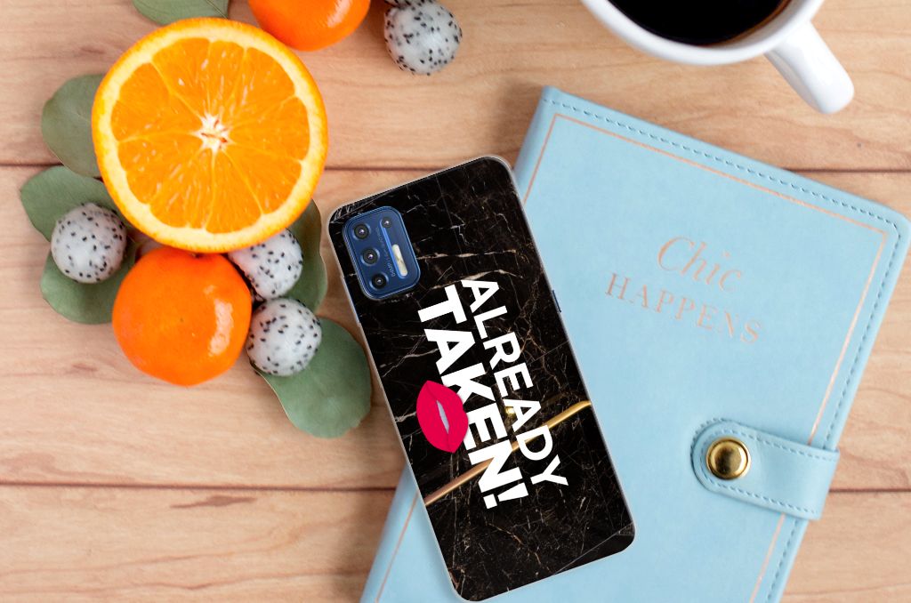 Motorola Moto G9 Plus Siliconen hoesje met naam Already Taken Black B2C Telecom