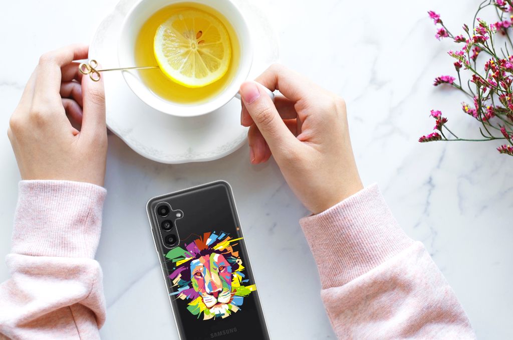 Samsung Galaxy A13 | A04s Telefoonhoesje met Naam Lion Color B2C Telecom