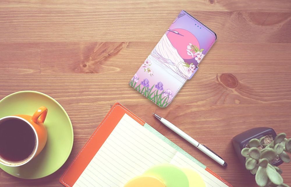 Motorola Moto E32 | Moto E32s Telefoonhoesje met Pasjes Bird Flying
