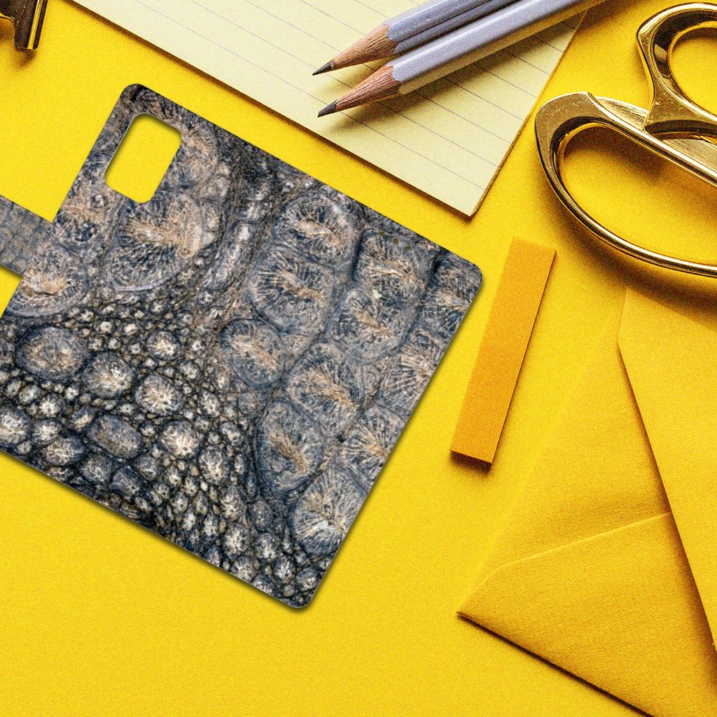 Samsung Galaxy A02s | M02s Telefoonhoesje met Pasjes Krokodillenprint