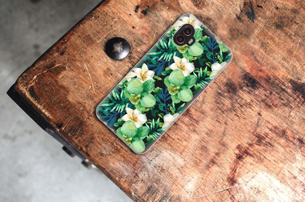 Samsung Galaxy Xcover 6 Pro TPU Case Orchidee Groen B2C Telecom