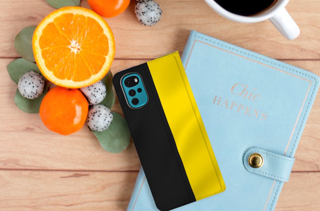 Motorola Moto G22 Standcase Belgische Vlag - B2C Telecom
