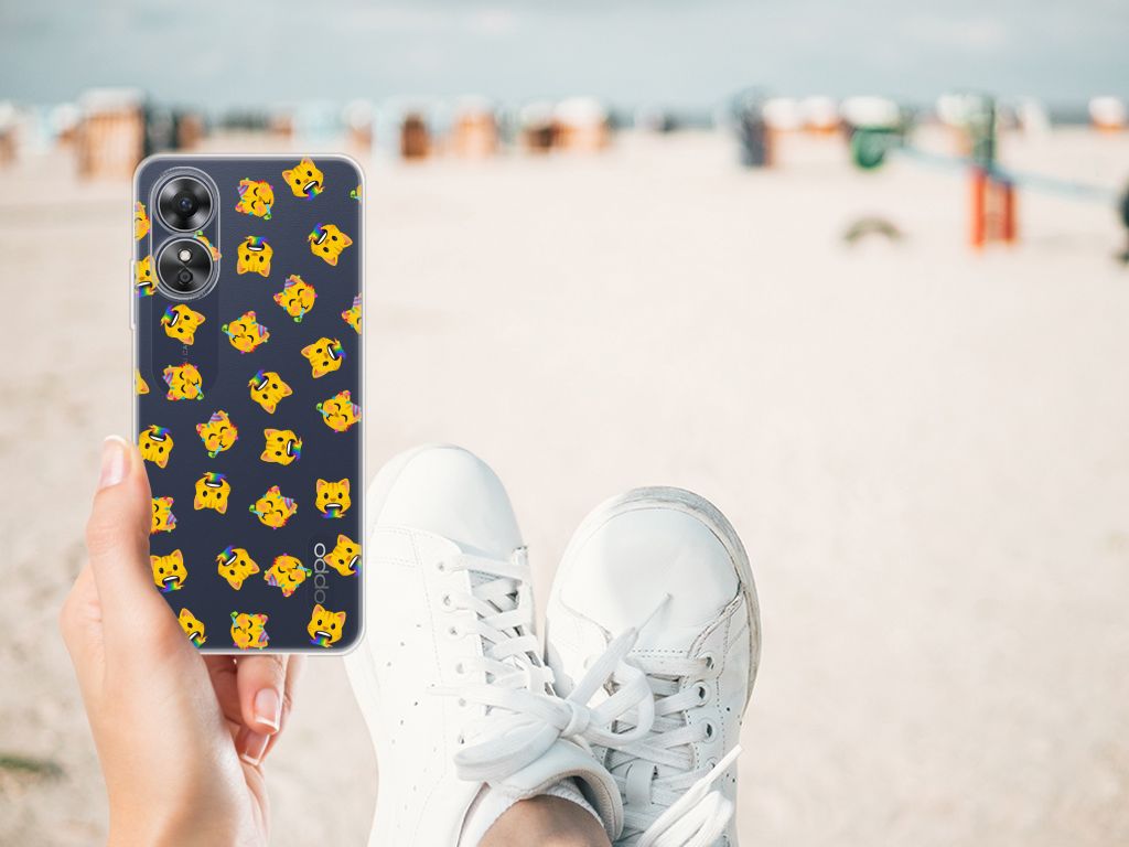 TPU bumper voor OPPO A17 Katten Emojis B2C Telecom