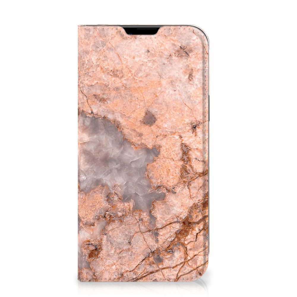 Apple iPhone 14 Plus Standcase Marmer Oranje