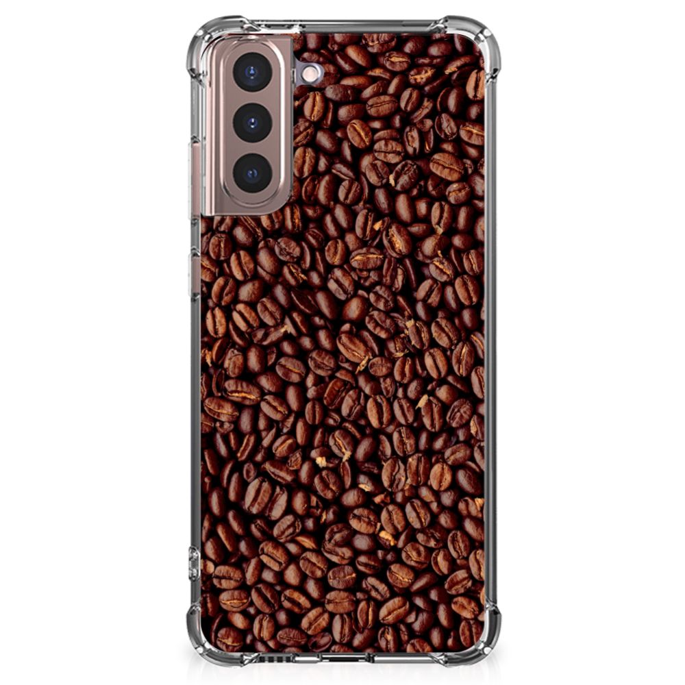 Samsung Galaxy S21 Plus Beschermhoes Koffiebonen B2C Telecom