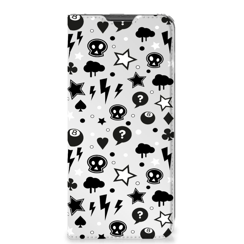 Mobiel BookCase Motorola Moto G22 Silver Punk - B2C Telecom