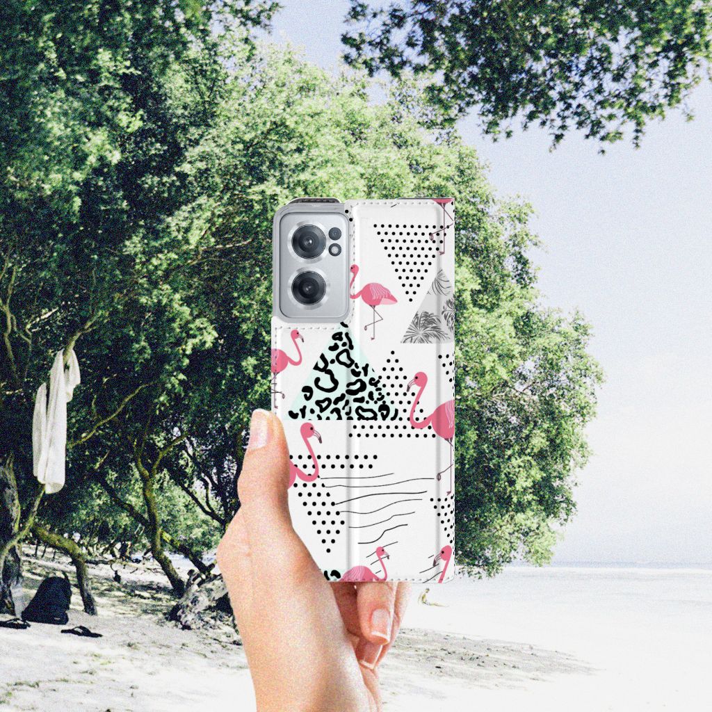 OnePlus Nord CE 2 5G Hoesje maken Flamingo Triangle - B2C Telecom