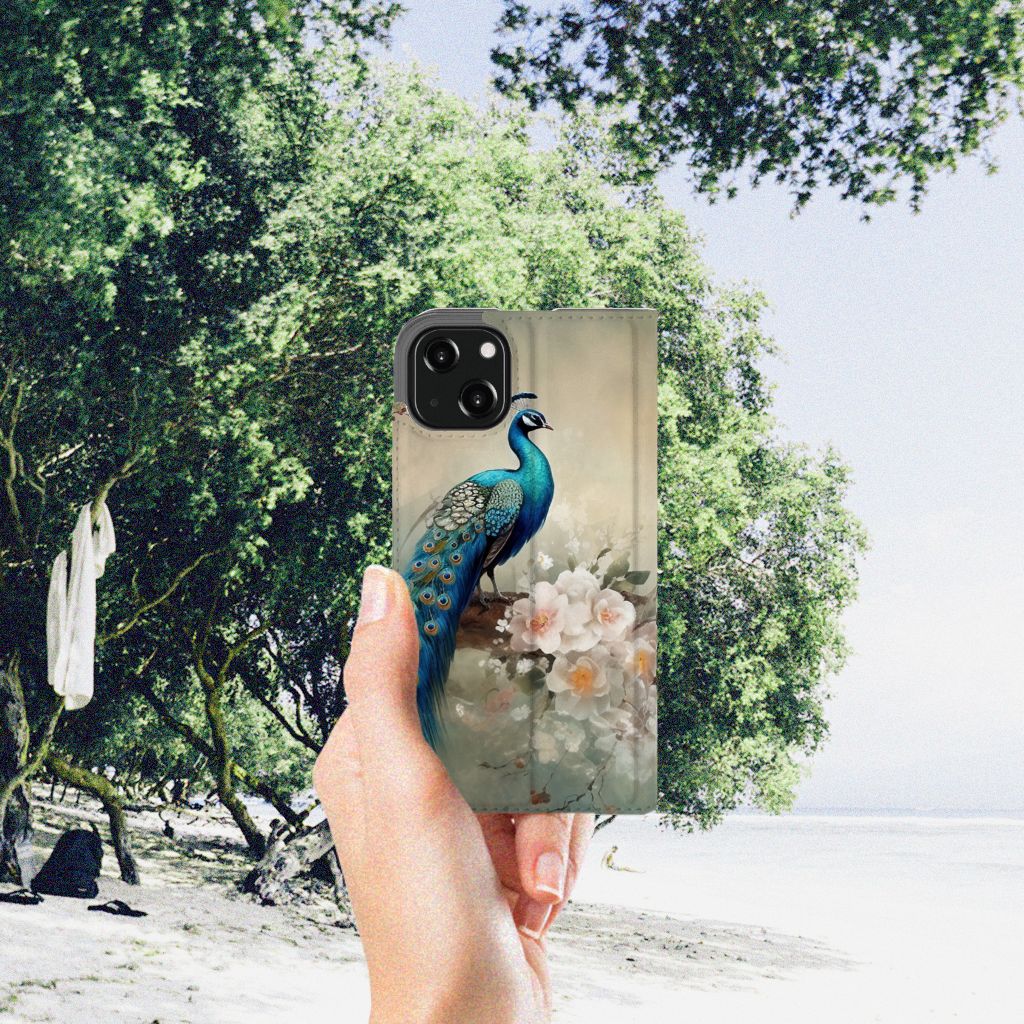 Hoesje maken voor iPhone 13 Vintage Pauwen