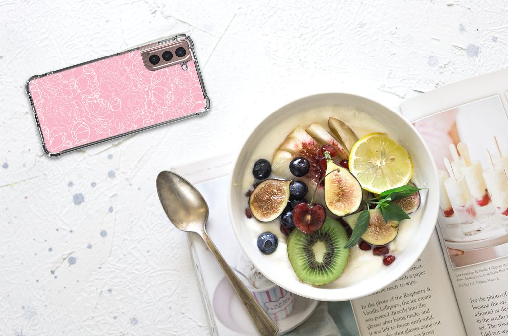 Samsung Galaxy S21 Plus Case White Flowers