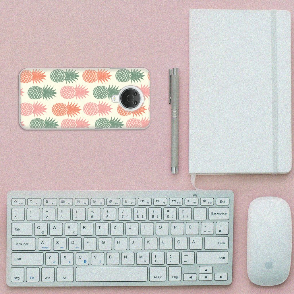 Nokia G20 | G10 Siliconen Case Ananas B2C Telecom