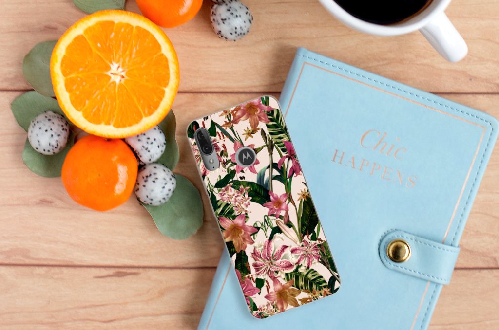 Motorola Moto E6 Plus TPU Case Flowers