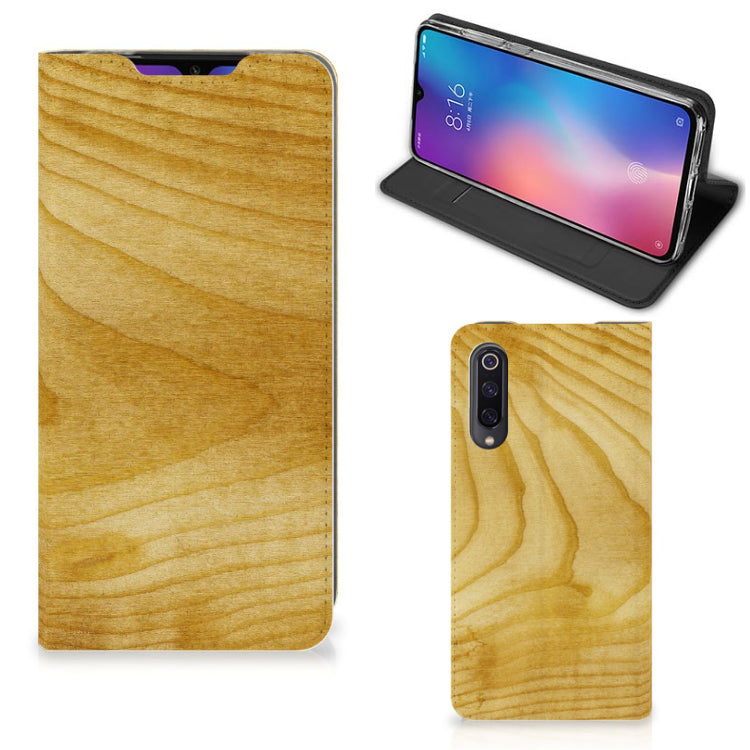 Xiaomi Mi 9 Book Wallet Case Licht Hout