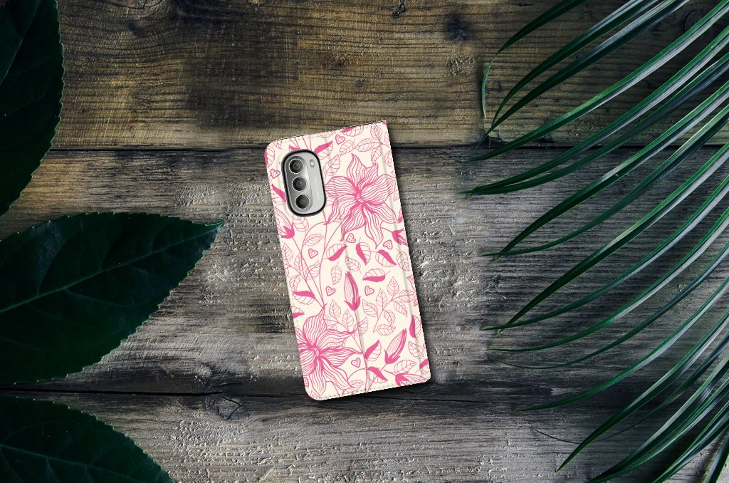 Motorola Moto G51 5G Smart Cover Pink Flowers - B2C Telecom