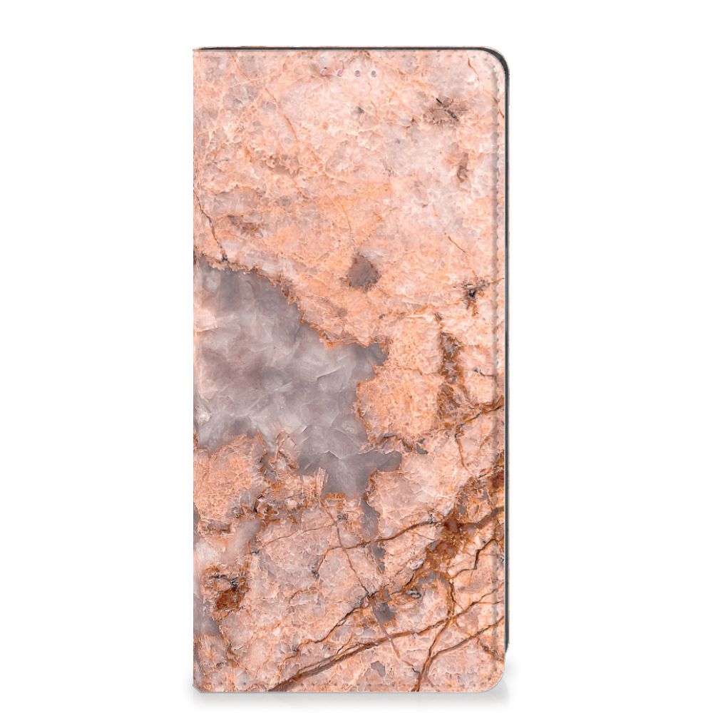 OPPO A54 5G | A74 5G | A93 5G Standcase Marmer Oranje