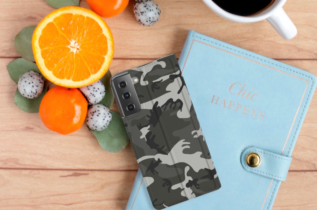 Samsung Galaxy S21 Plus Hoesje met Magneet Army Light - B2C Telecom