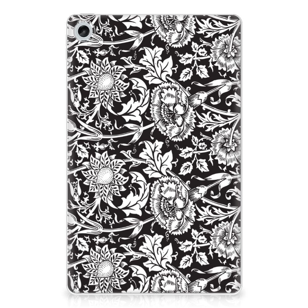 Lenovo Tab M10 Plus (3e generatie) Siliconen Hoesje Black Flowers