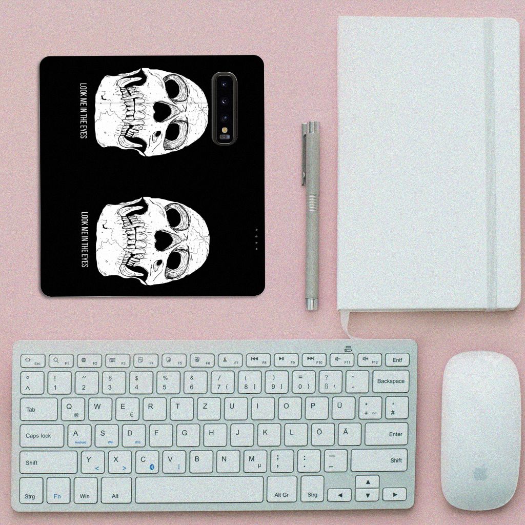 Mobiel BookCase Samsung Galaxy S10 Skull Eyes